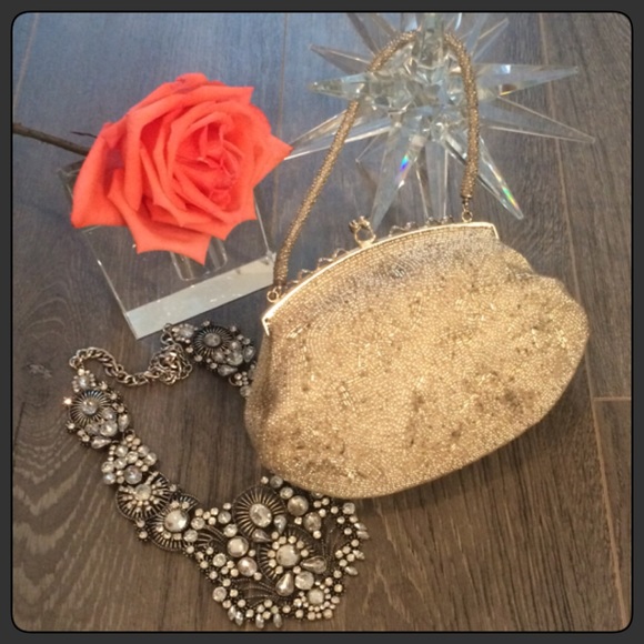 Vintage Beaded Clutch Handbag - Picture 2 of 6